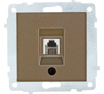 Механизм 1-местной телефонной розетки OVIVO мокко 600-000319-221