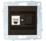 Механизм компьютерной 1-местной розетки RJ45 OVIVO CAT6, черный металлик, 600-000317-229 1