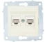 Механизм компьютерной 2-местной розетки RJ45 OVIVO CAT6, крем, 600-000302-230 1
