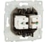 Механизм компьютерной 2-местной розетки RJ45 OVIVO CAT6, крем, 600-000302-230 2