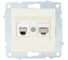 Механизм компьютерной+телефонной розетки OVIVO RJ45 CAT6+RJ11, крем, 600-000302-234 1