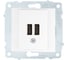 Механизм розетки USB OVIVO 5V-2A 2 порта, белый, 600-000301-247 1