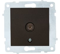 Механизм оконечной TV розетки OVIVO черный металлик, 600-000317-225
