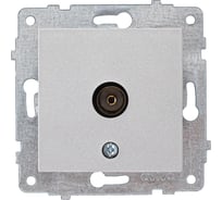 Механизм проходной TV розетки OVIVO серебро, 600-000310-224