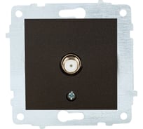 Механизм розетки OVIVO спутник F-коннектор, черный металлик, 600-000317-231
