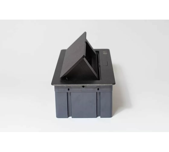 Люк на 3 поста SPL 45x45, металл, черный с пластиковой коробкой, IP40 300013