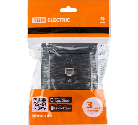 Компьютерная розетка TDM ELECTRIC RJ45 старинное серебро "Лама" SQ1815-0657