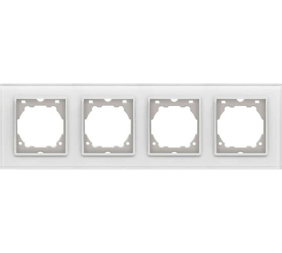 4-местная рамка Vesta Electric exclusive white FRM050403BEL 1