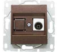 Розетка Metronex Electric Эксклюзив Шампанское Металлик телевизионная FRZ00041009BSH