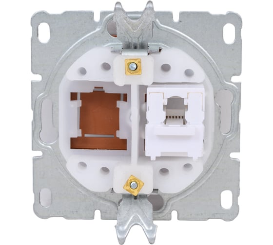 Розетка Vesta Electric exclusive champagne metallic для сетевого кабеля lan без рамки FRZCW030202BSH