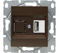 Розетка Metronex Electric Эксклюзив Шампанское Металлик usb без рамки FRZ00050101BSH