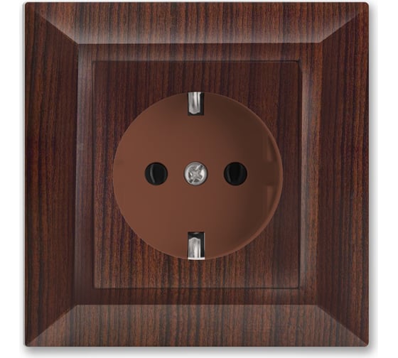 Одинарная розетка Vesta Electric roma с заземлением FRZ00010102FRN