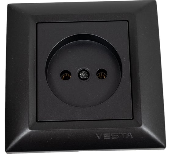 Одинарная розетка Vesta Electric roma без заземления FRZ00010102CMT