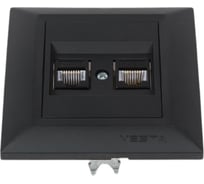 Розетка Metronex Electric Рим для сетевого кабеля lan двойная FRZCW010104CMT