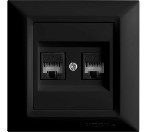 Двойная розетка Vesta Electric roma для сетевого кабеля lan FRZCW010104CMT