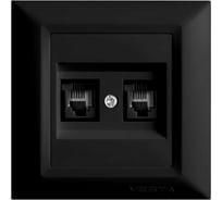 Розетка Metronex Electric Рим для телефонного кабеля двойная FRZMT010201CMT