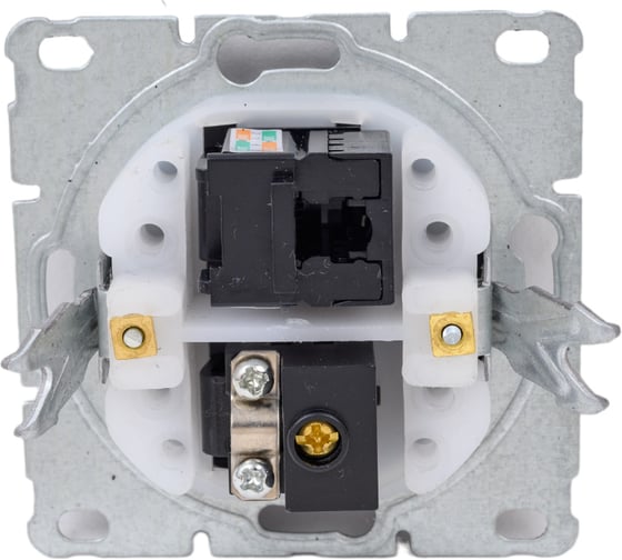 Розетка Vesta Electric roma для сетевого кабеля lan + tv двойная без рамки FRZMT010203CMT