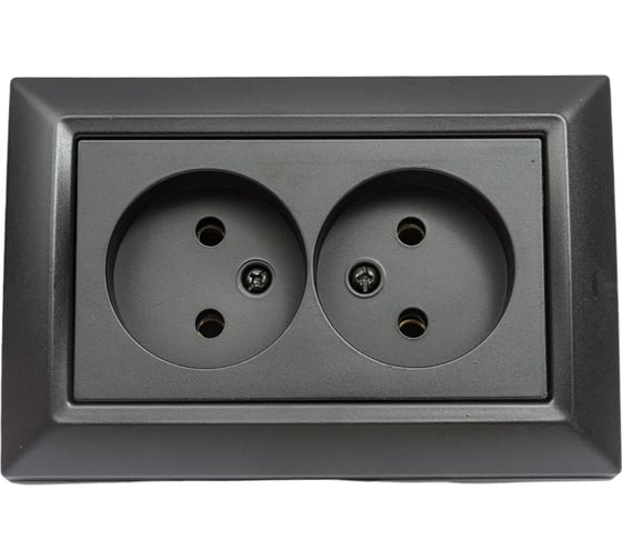 Розетка Vesta Electric roma двойная без заземления FRZ00020203CMT