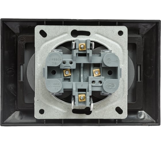 Розетка Vesta Electric roma двойная без заземления FRZ00020203CMT