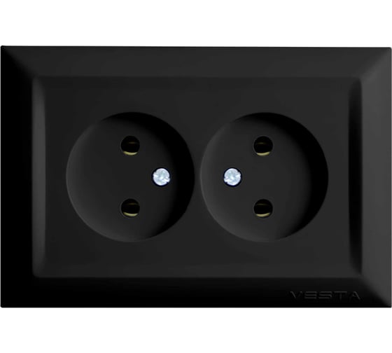 Розетка Vesta Electric roma двойная без заземления FRZ00020203CMT