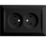 Розетка Metronex Electric Roma двойная без заземления FRZ00020203CMT 1