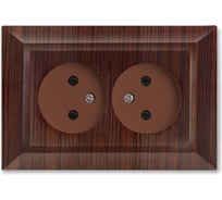 Розетка Vesta Electric roma двойная без заземления FRZ00010201FRN