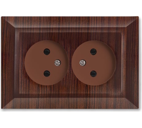 Розетка Metronex Electric Roma двойная без заземления FRZ00010201FRN