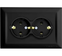 Розетка Vesta Electric roma двойная c заземлением FRZ00020202CMT