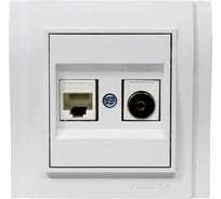 Двойная розетка Vesta Electric vesta-electric verona для сетевого кабеля lan+tv FRZTV020102BEL