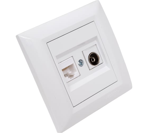 Двойная розетка Vesta Electric vesta-electric verona для сетевого кабеля lan+tv FRZTV020102BEL
