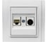 Розетка Metronex Electric Verona для LAN+TV двойная FRZTV020102BEL 1