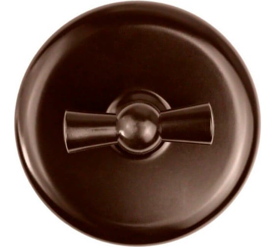 1-клавишный выключатель Bironi rf, пластик, коричневый R1-210-22