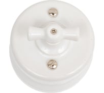 1-клавишный выключатель Bironi керамика, цвет белый B1-200-01