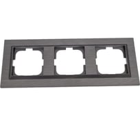 3-местная рамка OVIVO QUANTUM, серый магнит, 405-310000-227