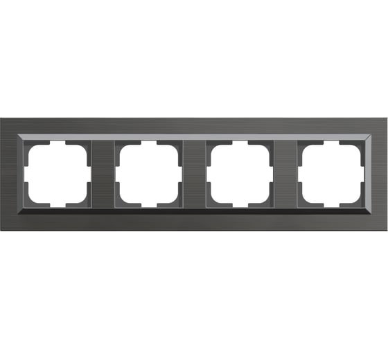 4-местная рамка OVIVO QUANTUM, серый магнит, 405-310000-228