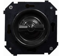 Одноклавишный выключатель Bironi, проходной, серия "лизетта", скрытый монтаж, цвет черный B3-201-23