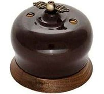 Перекрестный выключатель Bironi фаберже, керамика, цвет коричневый B2-203-020/18