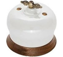 Перекрестный выключатель Bironi фаберже, керамика, цвет перламутр B2-203-010/18