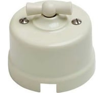 Перекрестный выключатель Bironi, пластик, цвет слоновая кость B1-203-211