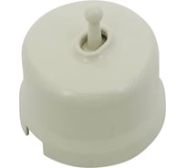 1-клавишный выключатель Bironi перекрестный, пластик, цвет слоновая кость, тумблерный B1-233-211