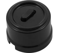 1-клавишный выключатель Bironi перекрестный, пластик, цвет черный, клавишный B1-223-23