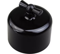 1-клавишный выключатель Bironi проходной, rf, пластик, черный R1-211-23