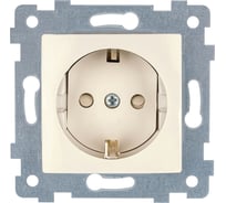 Механизм одноместной розетки Кунцево-Электро Мария с заземляющим контактом, со шторкой, скрытой установки РС16-446с/к 120002
