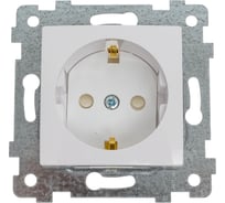 Механизм одноместной розетки Кунцево-Электро Мария с заземляющим контактом, со шторкой, скрытой установки РС16-446 110020