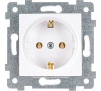 Механизм одноместной розетки Кунцево-Электро Аксиома с заземляющим контактом, скрытой установки, РС16-453 121001