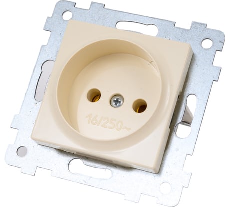 Механизм одноместной розетки Кунцево-Электро Аксиома скрытой установки, слоновая кость РС16-452 122001
