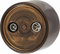 Розетка Bironi r/tv-sat проходная, пластик, цвет бронза B1-304-25