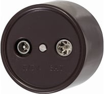 Розетка Bironi r/tv-sat проходная, пластик, цвет коричневый B1-304-22
