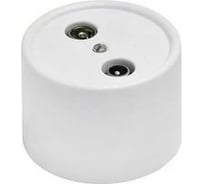 Розетка Bironi r/tv-sat проходная, керамика, цвет белый B1-304-01