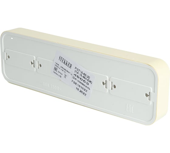 4-местная розетка STEKKER без заземляющего контакта, 250В, 16А, IP20, PST16-60-20 (RA 16-464-БЖ), слоновая кость 49053